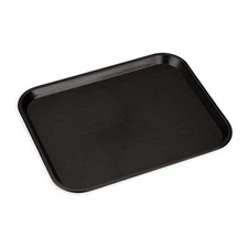  Fast Food Cafeteria Tray 14" x 18", Durable 17.9" x 14" x 1" Black
