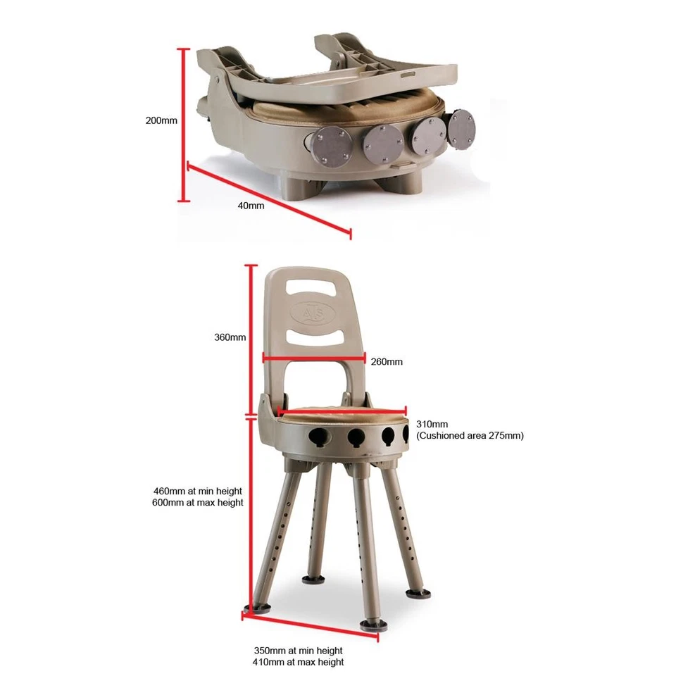 Folding Shooting Chair Bergara Pigeon Hide Chair Compact Easy Carry BACK REST - Image 3 of 4
