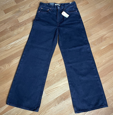 Levi s Ribcage Wide Leg Jeans Women s 30x32 Black High Rise NWT 100% Cotton