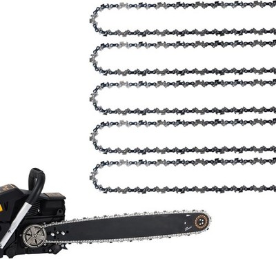 5 Pack 20 Inch Chainsaw Chain 76 Drive Links .58'' Gauge, .325'' Pitch Replacem...