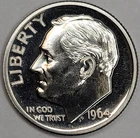 1964 Gem Proof  Roosevelt Dime 90% Silver