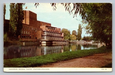POSTKARTE - STRATFORD UPON AVON - SHAKESPEARE MEMORIAL THEATRE - VERSCHICKT 1960