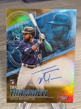 Taylor Trammell 2021 Bowman's Best Gold Refractor Autograph /50 Rookie Astros