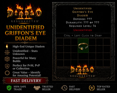 Unid Griffon's Eye Softcore Diablo 2: Resurrected ROTW ladder | D2R Griffons Eye