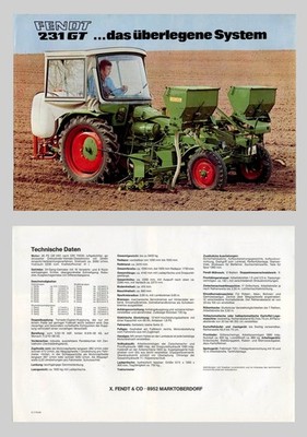 Fendt GT 231 Equipment Carrier 35 HP Tractor Original 1975