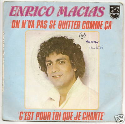 MACIAS Enrico 45 Runden 7'' C'EST POUR TOI QUE JE CHANTE RARE Vinyl