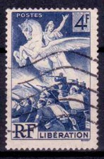 1945 FRANCE Timbre Y & T N° 669 Oblitéré
