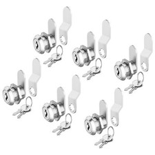 6 Pack Cabinet Locks with Keys 5/8" Cam Lock keyed Alike Secure Drawer Mailbo...