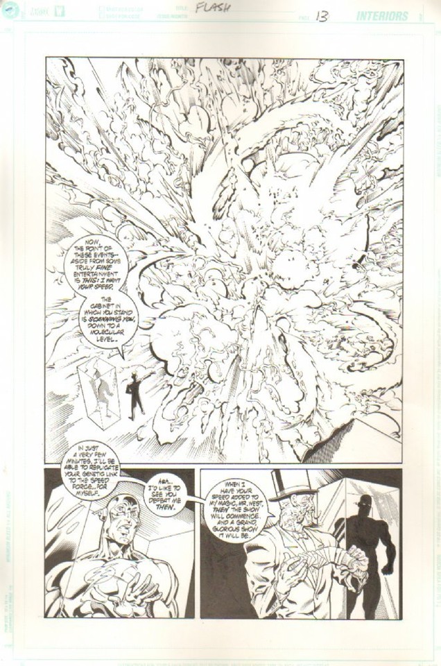 Flash #952 p.13 - Evil Magician Explosion Splash - Wally - art by Jason Johnson Comic Art