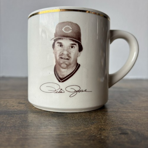 Vintage Pete Hustle Rose 1957 Major League Baseball Hit Record 4192 Coffee Mug - Picture 2 of 13