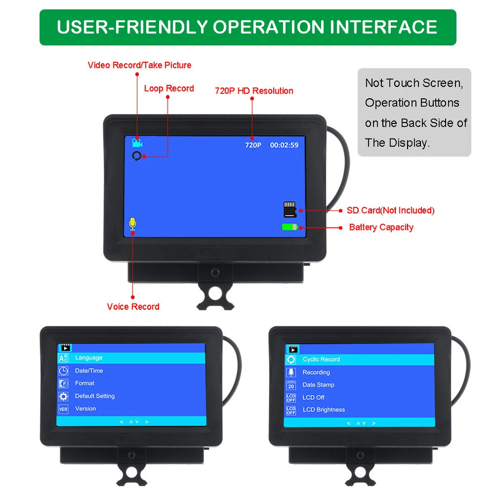 400M Infrared Night Vision Rifle Scope Hunting Sight 4.3 Inch Camera IR Torch - image 3 of 4