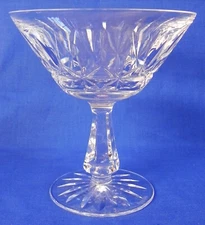 Waterford Crystal "Rosslare" Champagne/Tall Sherbet Glass 4 3/4", Diamond Cuts