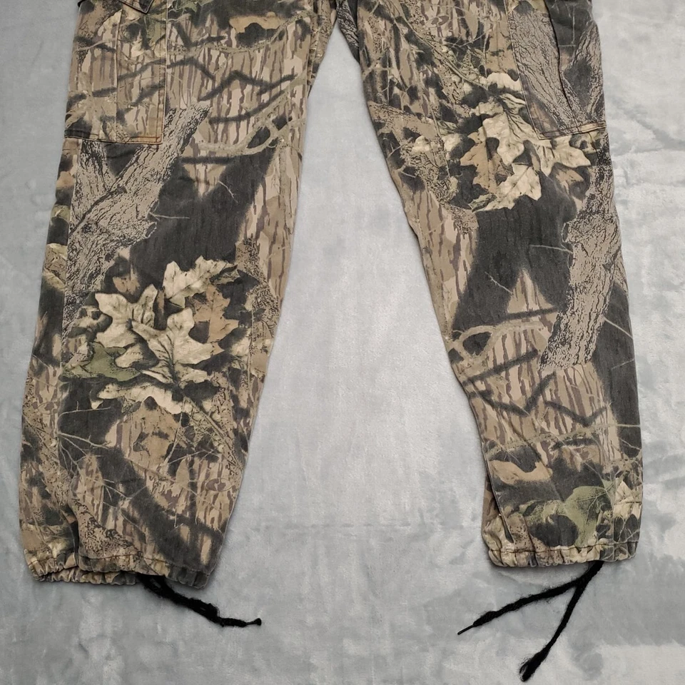 Vintage Jerzees Camo Pants Mens Large Brown Mossy Oak Break Up Camoflage Cargo - Imagem 2 de 4