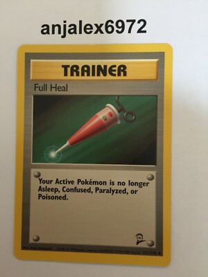 TOP Pokemon Karten 2.Generation Base Set Full Heal 111/130 NEAR MINT