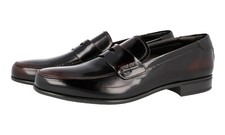 PRADA CLASSIC PENNY LOAFER DRESS SHOES 2DC213 BROWN LEATHER NEW