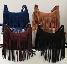 Boho Chic Fringe Crossbody Bag Assorted Colors