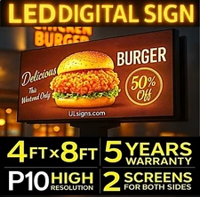 P10 4x8 FT Double-Sided LED Billboard Outdoor Full-Color Programmable Display