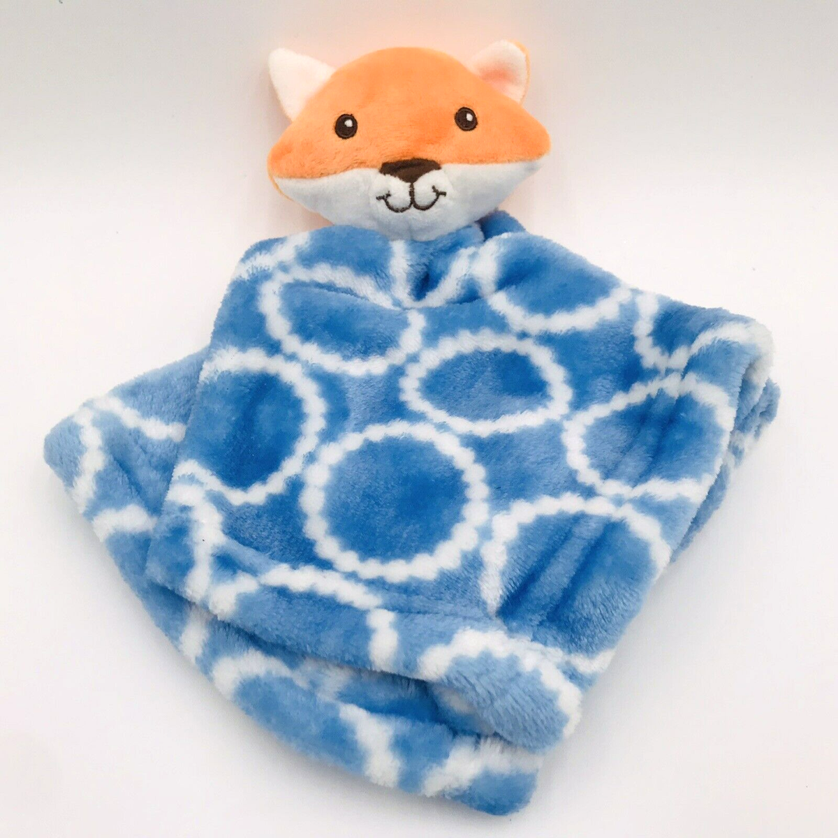Hudson Baby Lovey Fox Security Blanket Single Layer Blankie Blue
