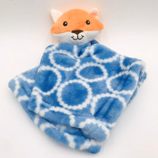 Hudson Baby Lovey Fox Security Blanket Single Layer Blankie Blue HB Soother