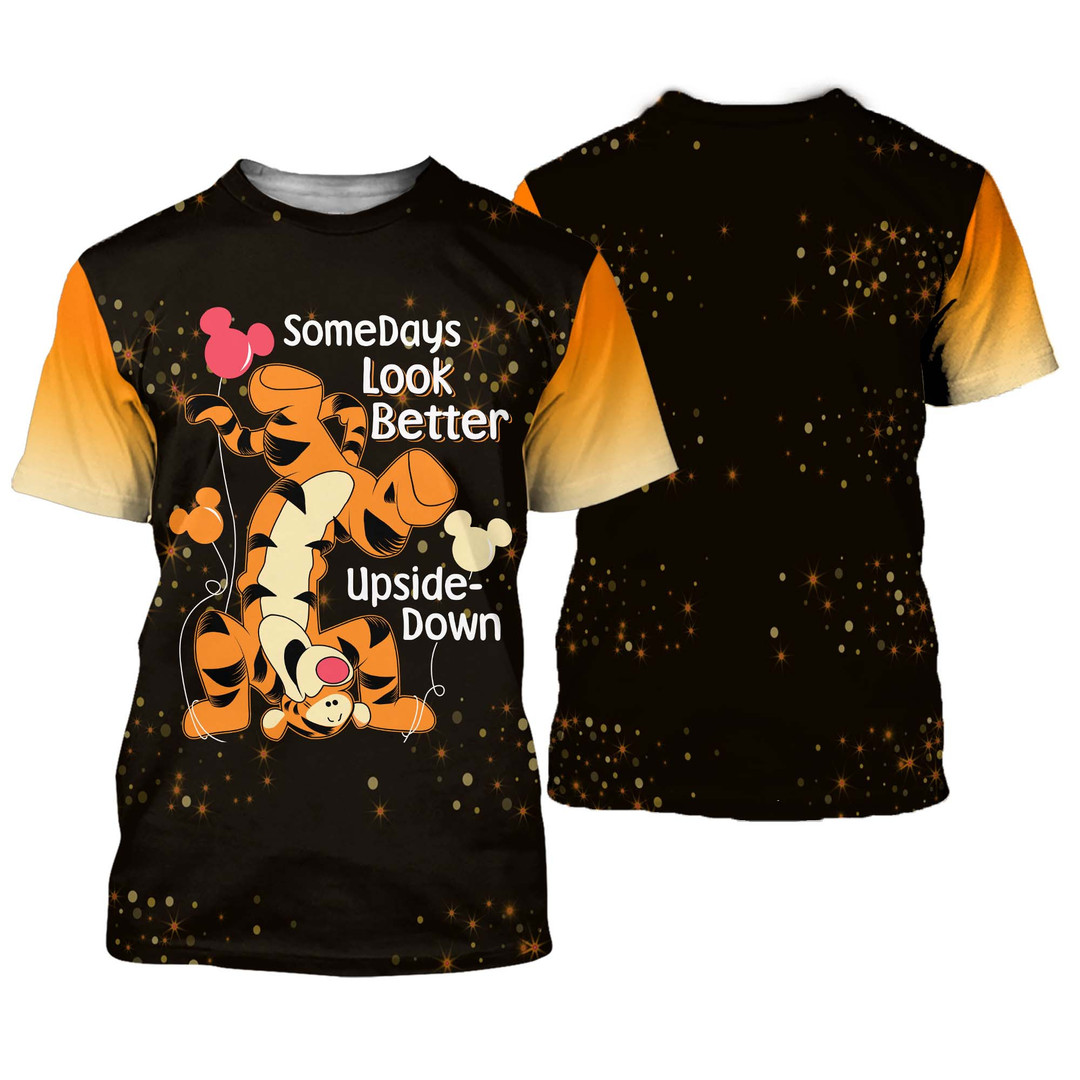Tigger Mickey Balloons Some Dyas Look Better Upside Down Tshirt 3D Printed