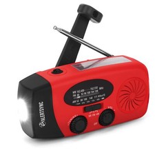 2000mAh Emergency Solar Hand Crack AM/FM Radio with Flashlight for Camping