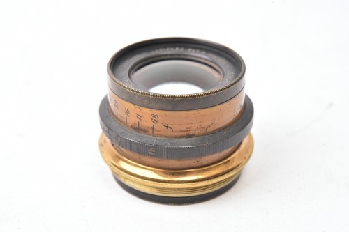 Objectif Ancien Rapidus Anastigmat 180mm F/6.8 (6 Lentilles En Laiton) Avec Planchette