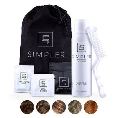 for Men Kit for Full Gray Coverage - Dark Brown Hair Color - Safe, Simple, and R