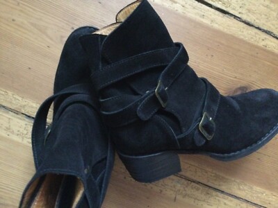 Fiorentini&Baker Boots/ Stiefelette Neu schwarz Velour 39