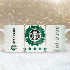 Starbucks Design Tasse mit Namen personalisiert, Kaffeetasse mit Namen