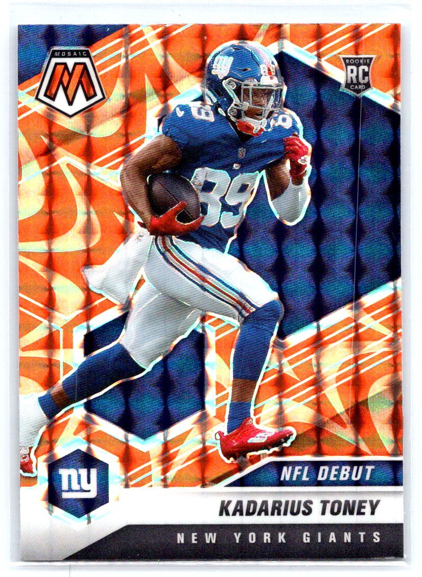 2021 Panini Mosaic #251 Kadarius Toney Prizm Reactive Orange