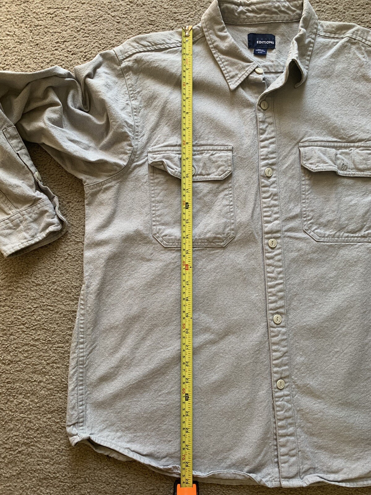 Basic Editions Men’s X-Large Denim Button Down lo… - image 5