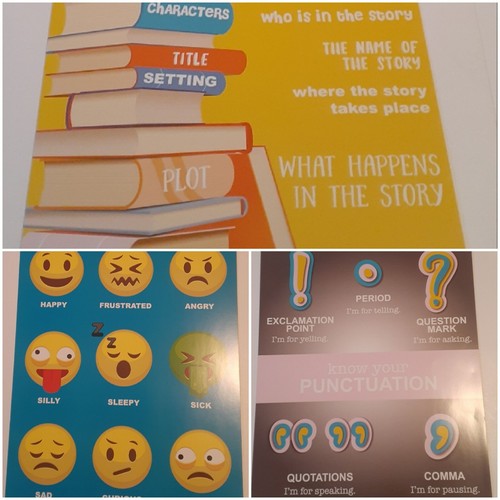Pen + Gear Educational Poster Pack Emotions/Feelings & Grammar Posters 6Pk 16x20