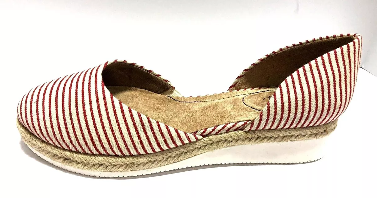 Life Stride Women s Cairo Red White Flats Size 6.5M
