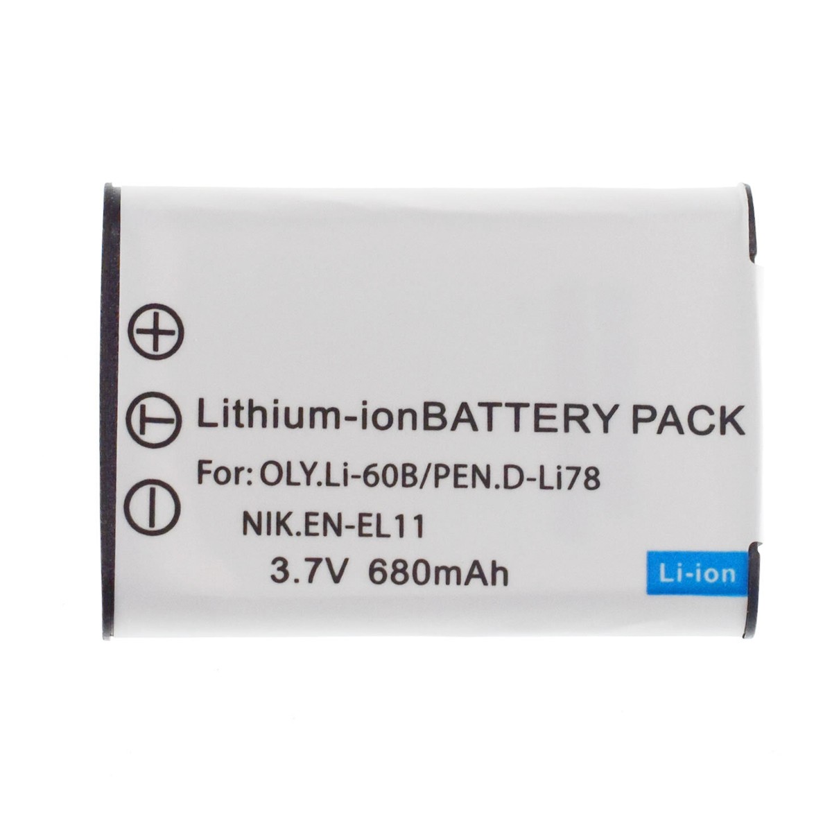 Battery for Pentax Optio M50 M60 Optio S1 Optio V20 W60 W80