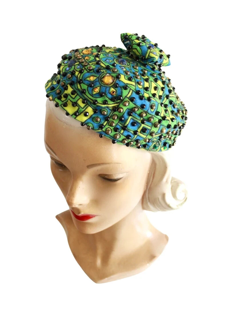 1960's MOD PIXIE BERET HAT - EXCELLENT CONDITION - image 3