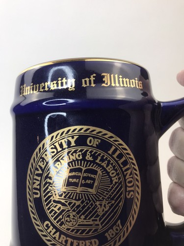 University Of Illinois Ceramic Oversized Stein Mug Made In USA - Picture 4 of 5