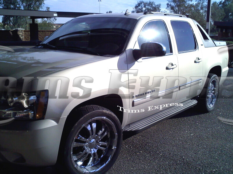 Fits 07-08 Chevy Silverado Extended Cab Body Side Molding Trim Top 1" 4PC