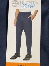Men's Mondetta Outdoor Project Blue Zip Leg Performance Jogger Pants Sz XXL NWT