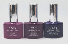 New 3 CND SHELLAC LUXE 60 Sec Removal GEL POLISH- Brazen, Vivant, Temptation