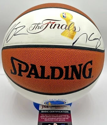 Kevin Durant & Klay Thompson Signed NBA Finals Basketball Auto