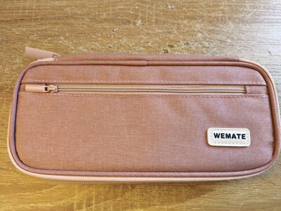 WEMATE Großes Federmäppchen Federtaschen  Etui Bitte lesen  Rosa Warenkorb