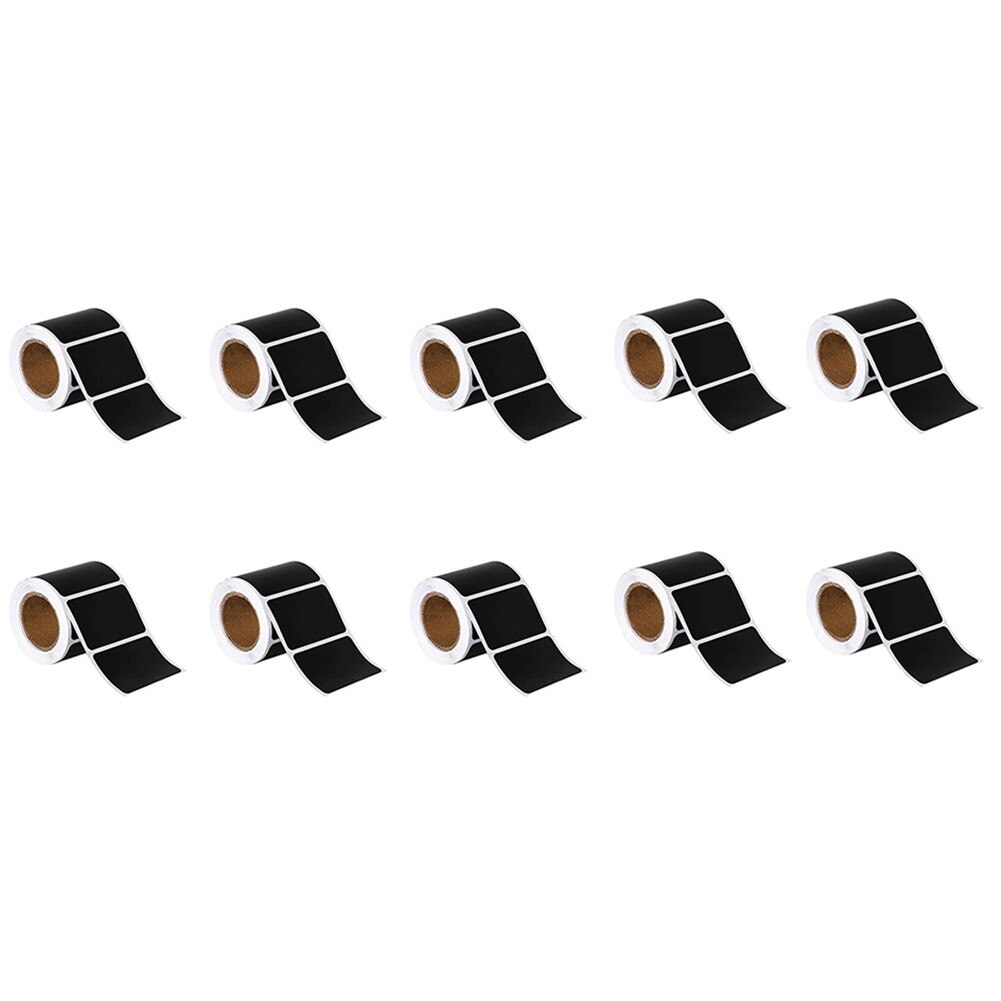 10-Roll Black Chalkboard Sticker Labels, 300Pcs per Roll for Organizing
