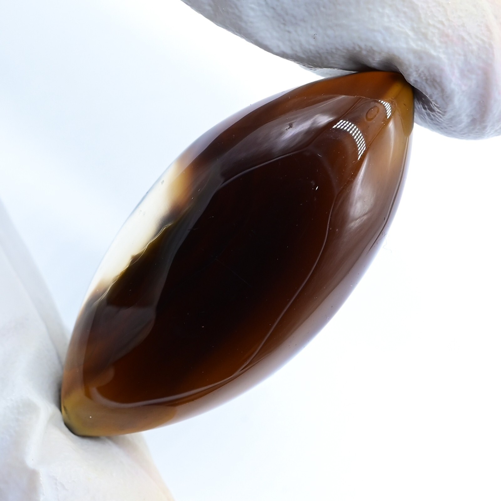 Natural Black Onyx Cabochon AAA+ Quality Faceted Gemstone 50 Ct 41x18mm R-71