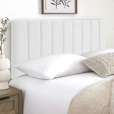 9VP Headboard for Divan Bed Plush Fabric 24" Height All Sizes Bedroom Furniture