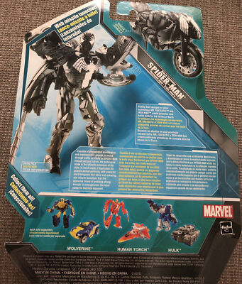 Marvel Transformers Crossovers Black Costume Spider-man to