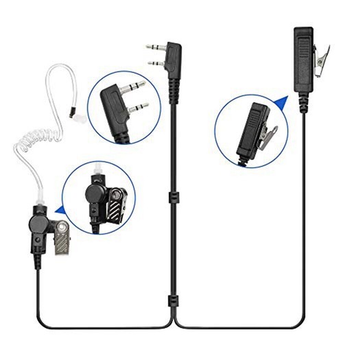 PTT Mic Surveillance Earpiece Headset for TK-2160 TK-2170 UV5R BF-888 Radio - Picture 2 of 5