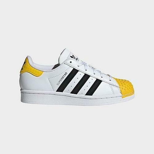 Adidas Big Kids\u0026#039; Originals Superstar x LEGO Casual Shoes White Leather  H03958 | eBay