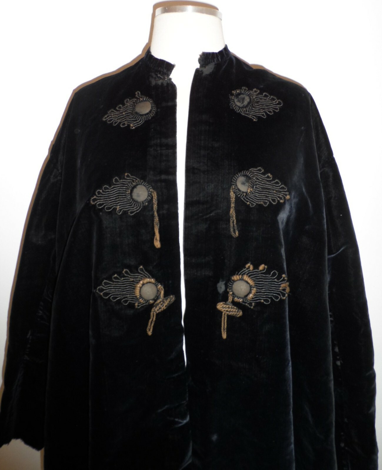 Antique Victorian Dark Blue Velvet Women's Jacket Sou… Gem