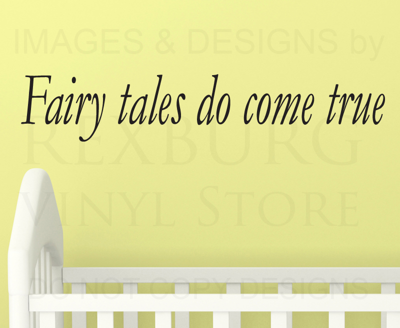 Fairy Tales Come True Baby Girl Wall Decal Vinyl Room Art Sticker K46