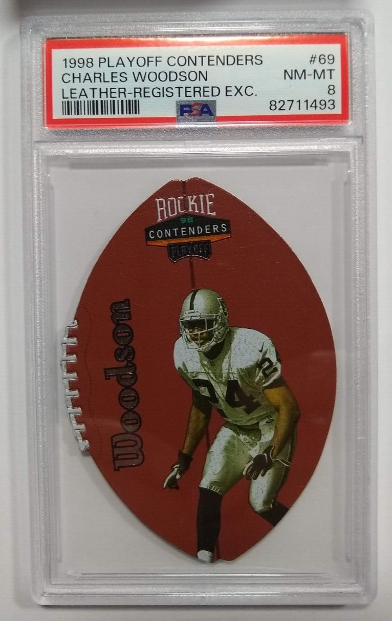Charles Woodson Playoff Contenders Leather #69 Registered Exchange